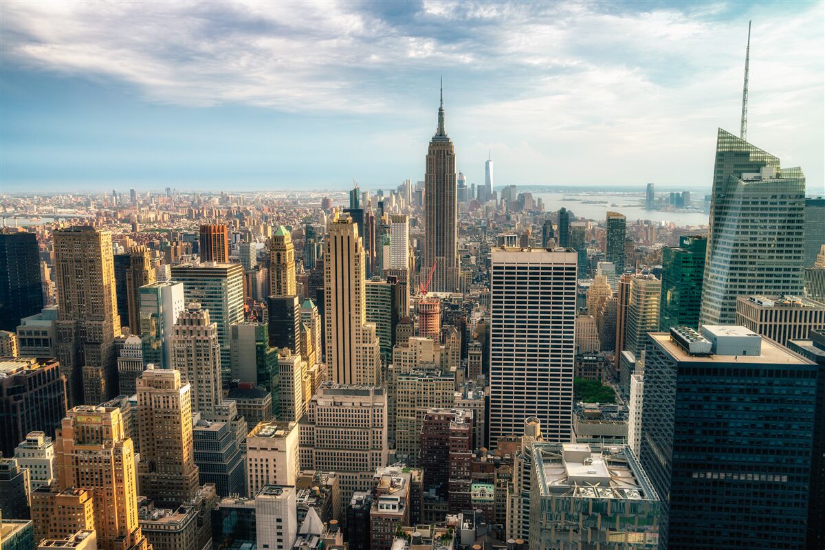 Papier peint la construction de l'empire state bat son plein