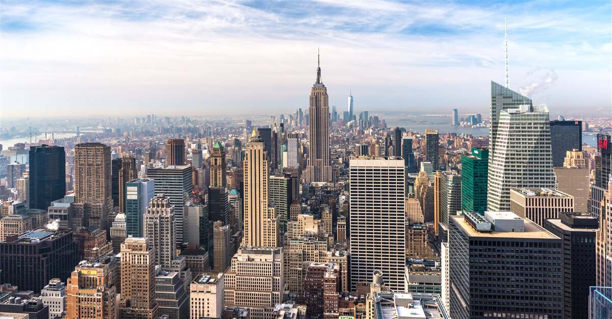Papier peint vue d'oiseau de manhattan