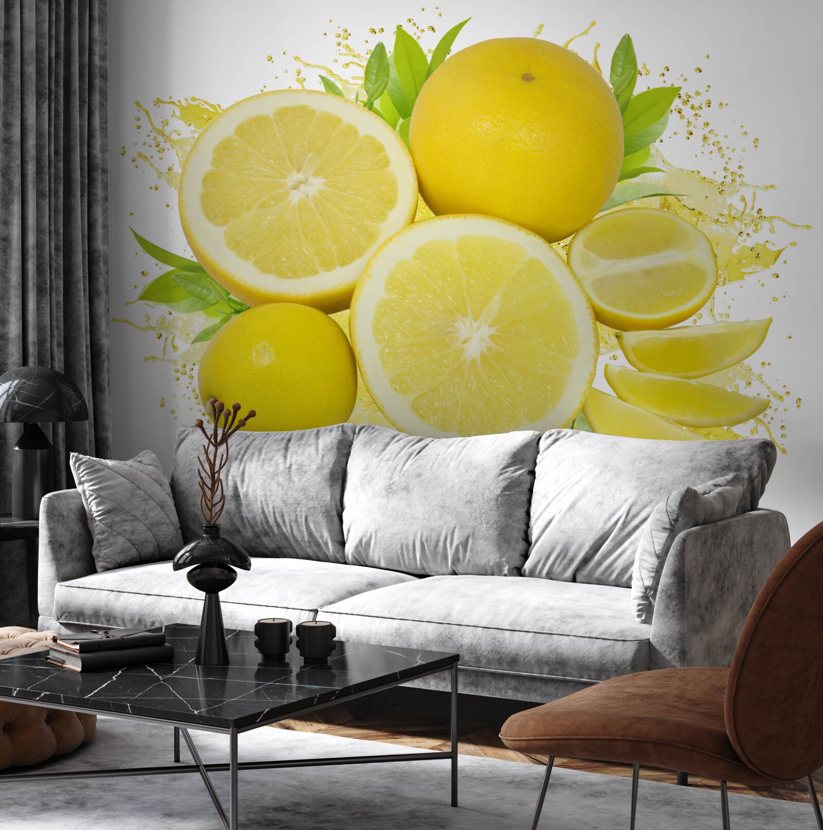 Papier peint des citrons délicieusement légers