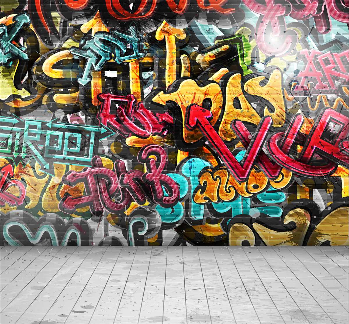 Papier peint effacer les graffitis dans les rues