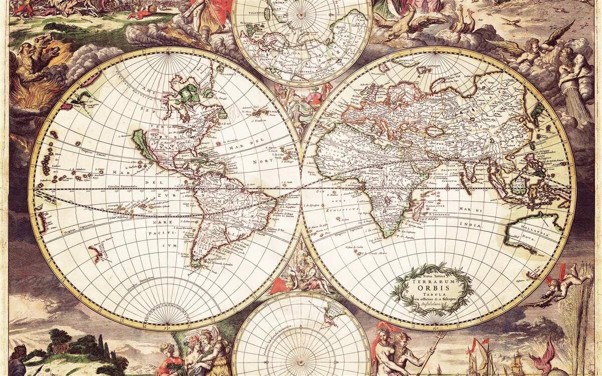 Papier peint période historique éclairée dans l'image du monde