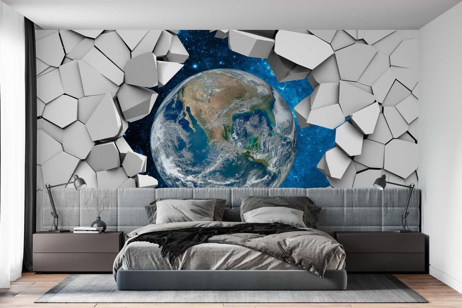 Papier peint panorama de la terre
