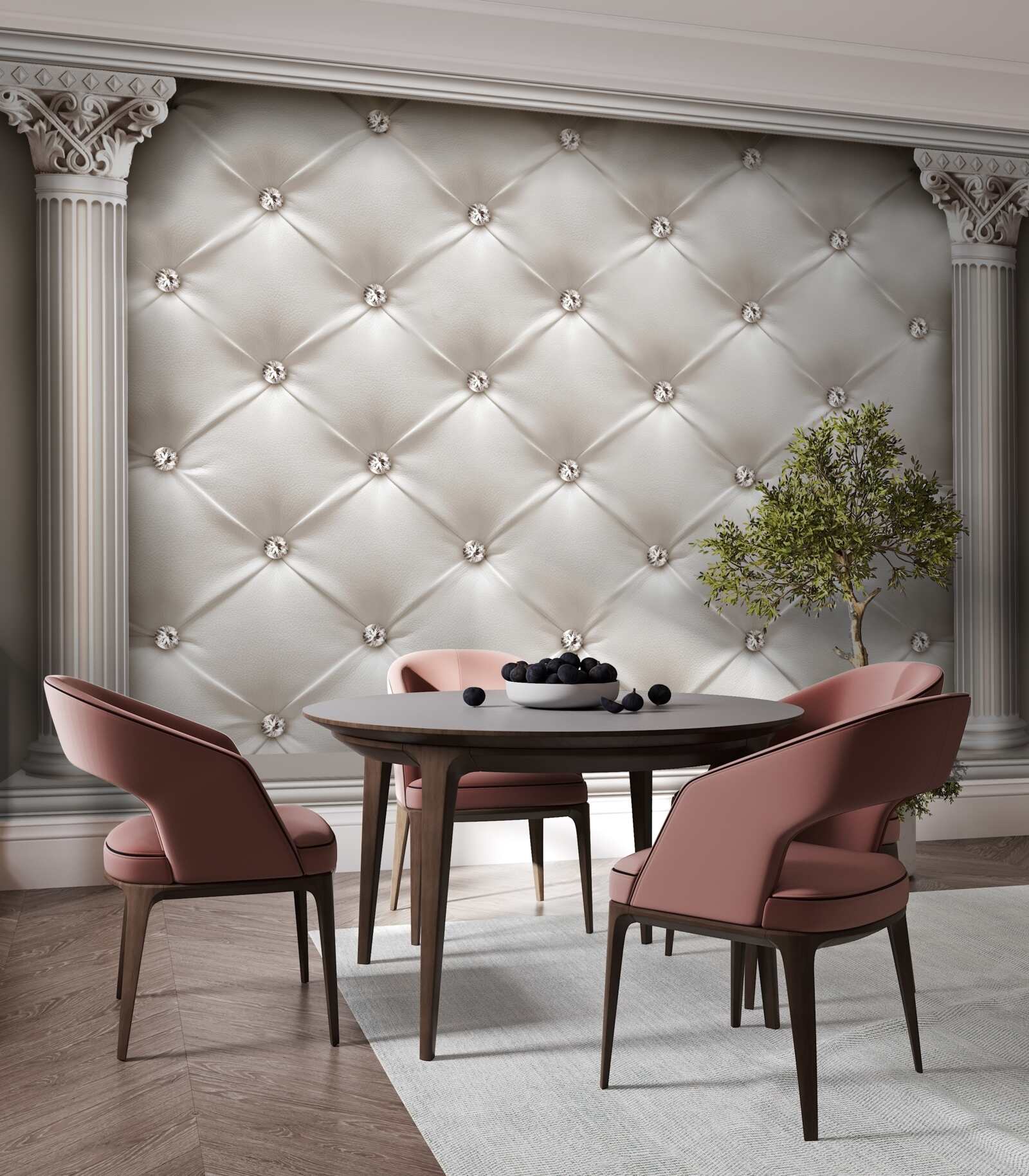 Papier peint Finitions arrondies et décoratives