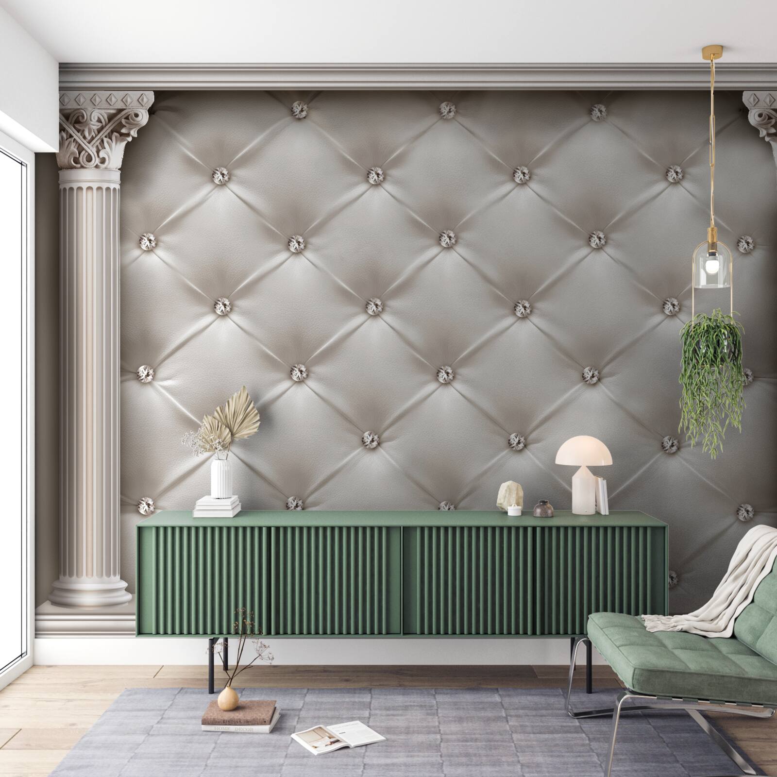 Papier peint Finitions arrondies et décoratives