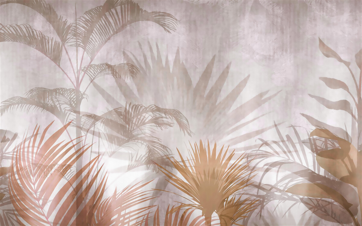 Papier peint les plantes tropicales avec délicatesse