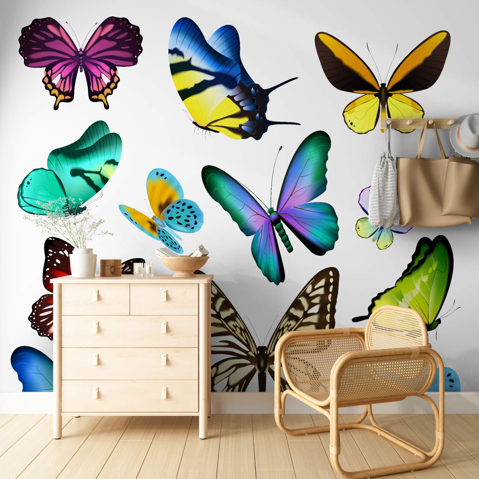 Papier peint des papillons d'une incroyable beauté