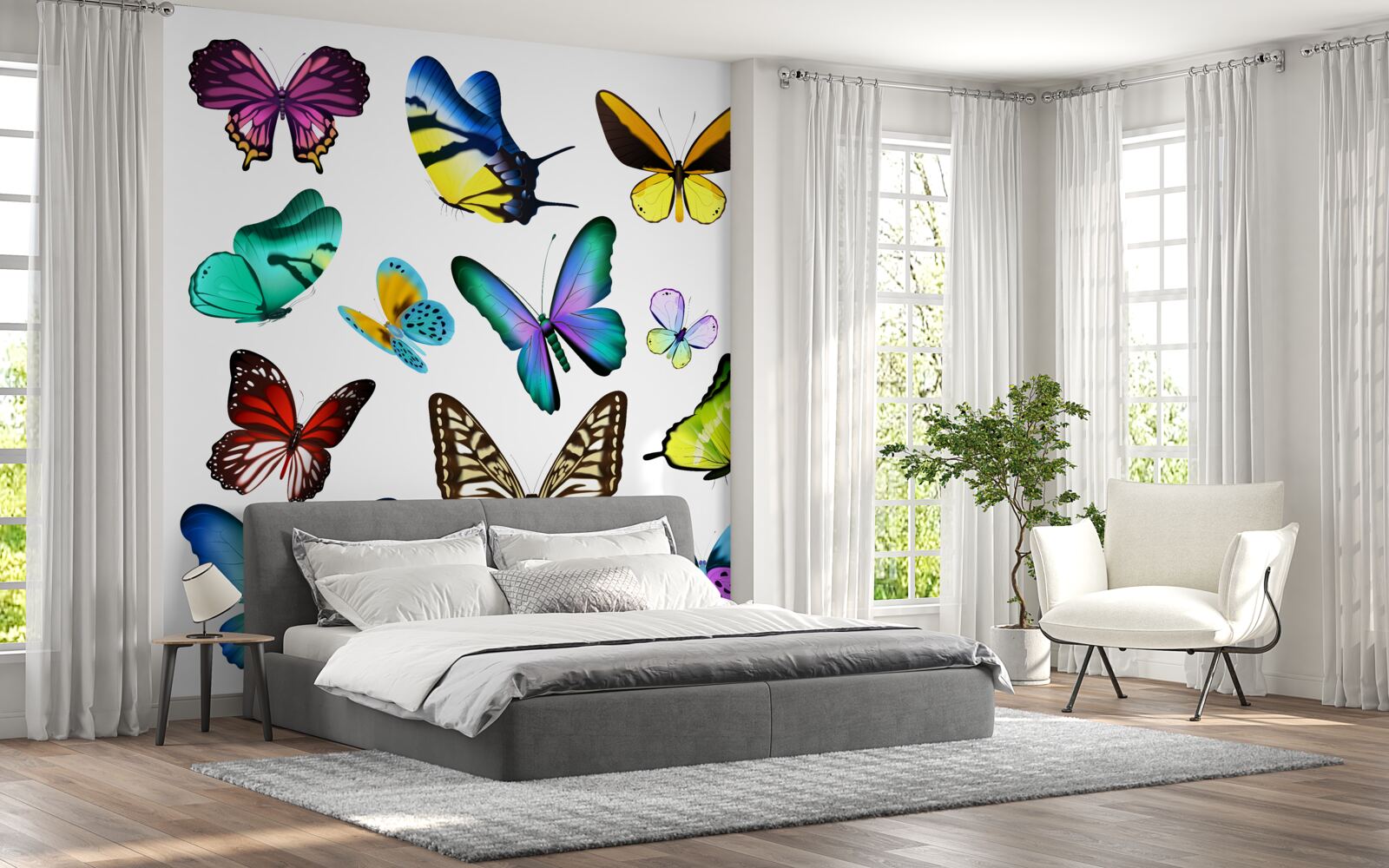 Papier peint des papillons d'une incroyable beauté