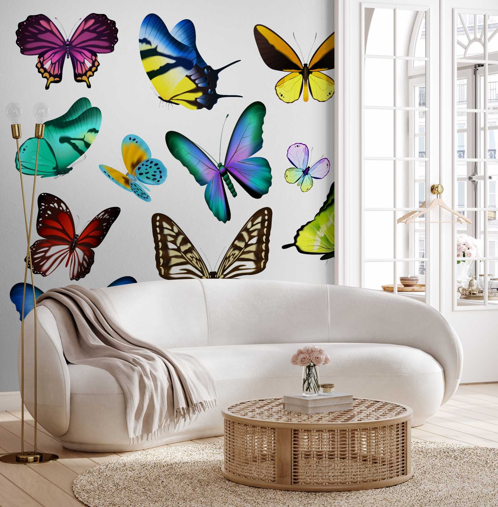 Papier peint des papillons d'une incroyable beauté