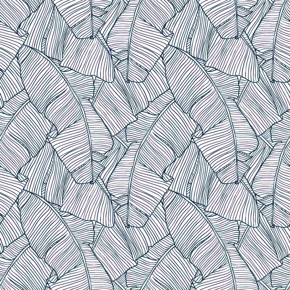 Papier peint image de feuilles bleues tropicales