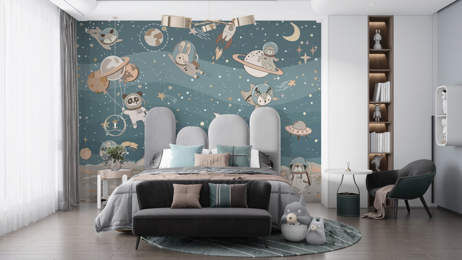 Papier peint animaux de l'espace