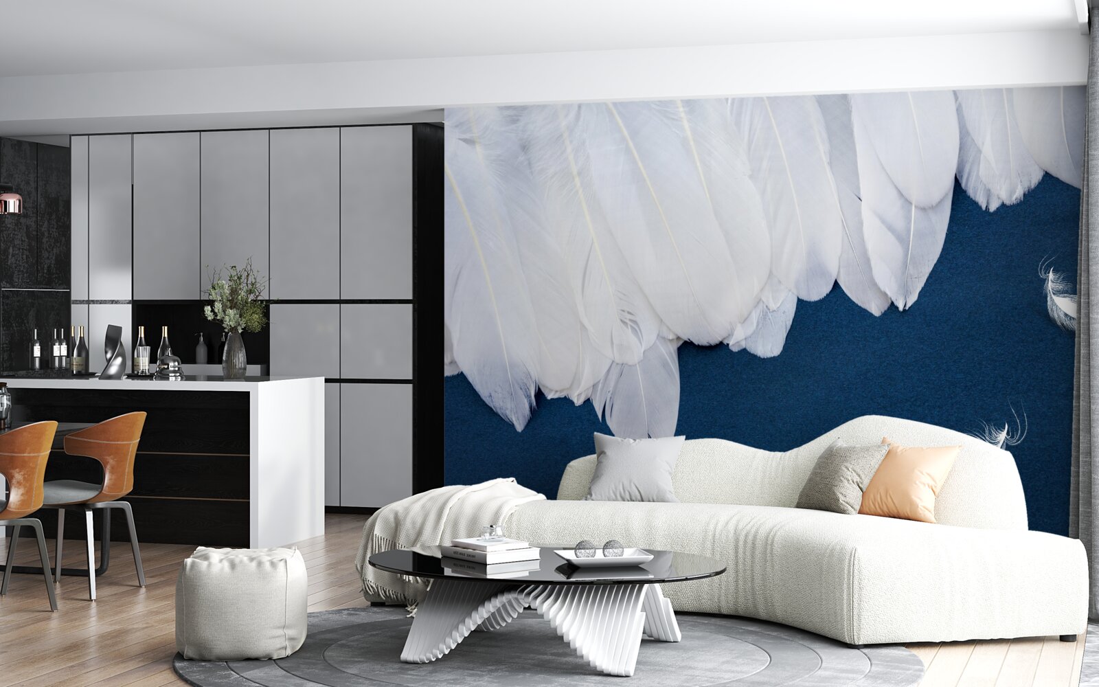 Papier peint duvet léger et doux