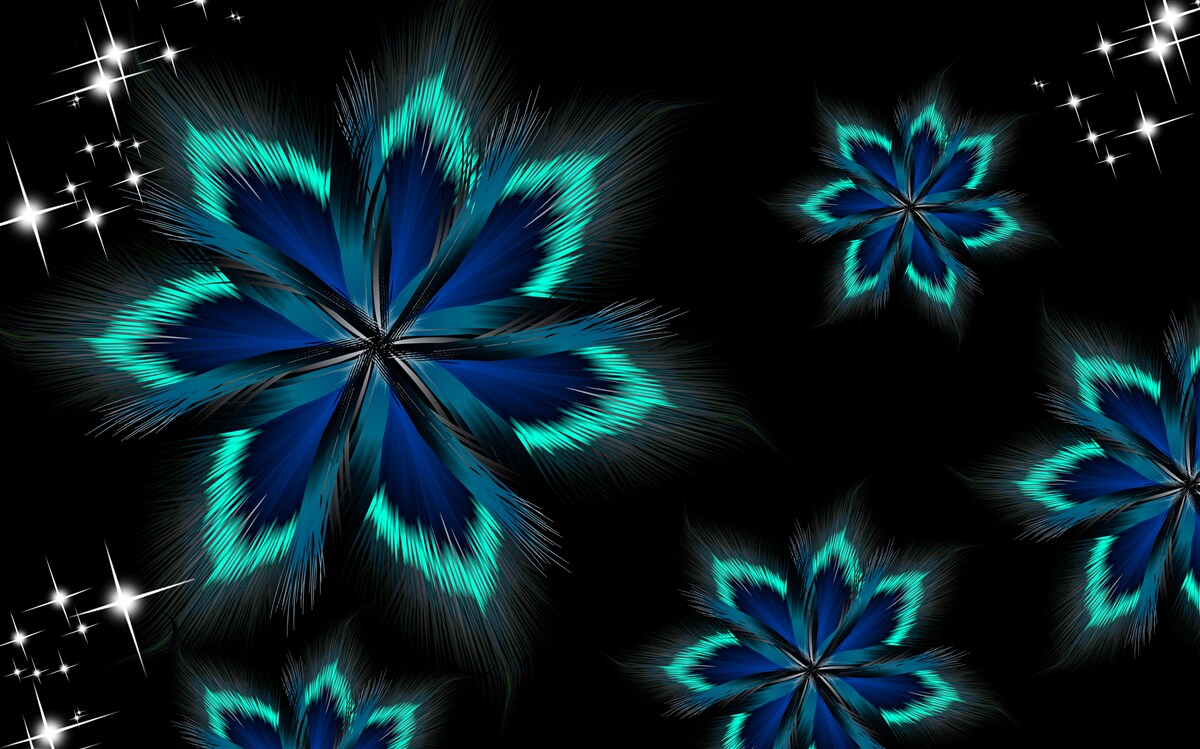 Papier peint lotus avec un bord bleu clair