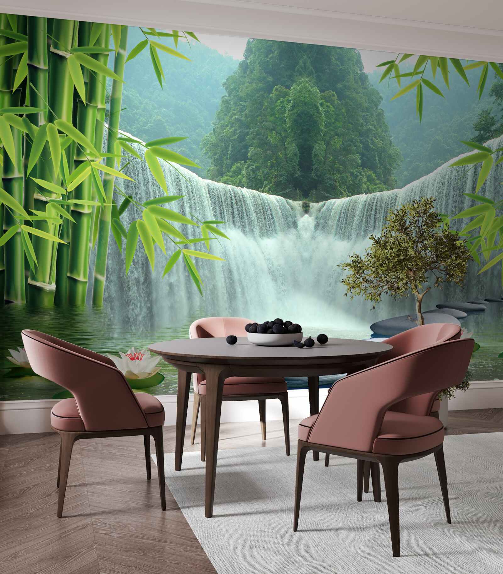 Papier peint une charmante cascade au cœur de la jungle