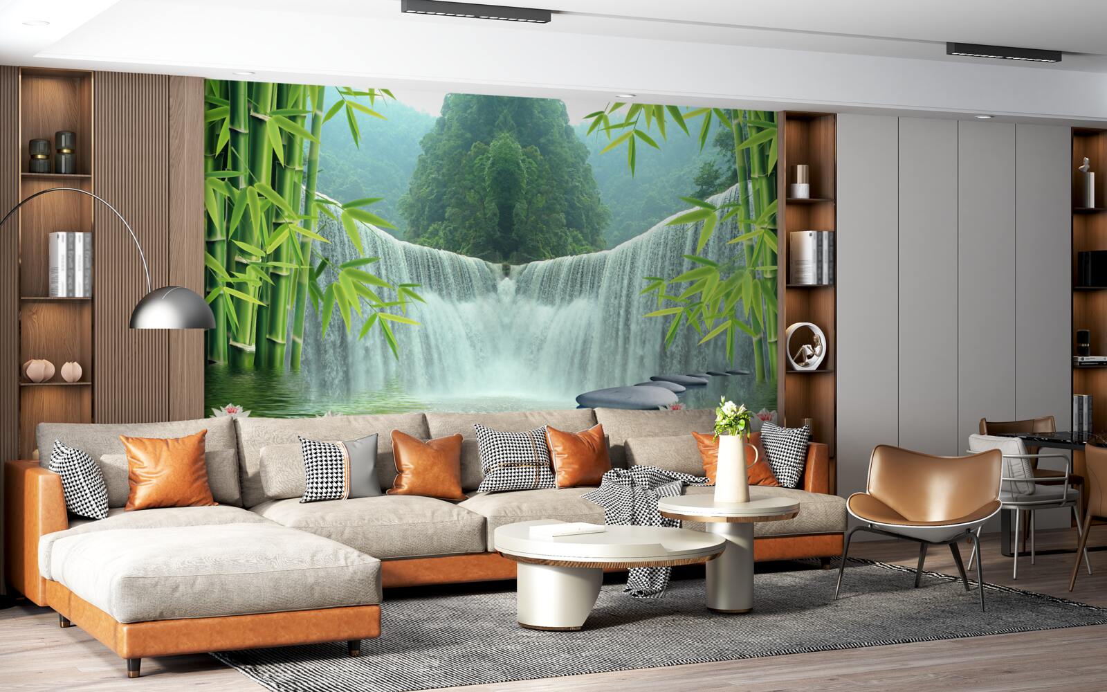 Papier peint une charmante cascade au cœur de la jungle