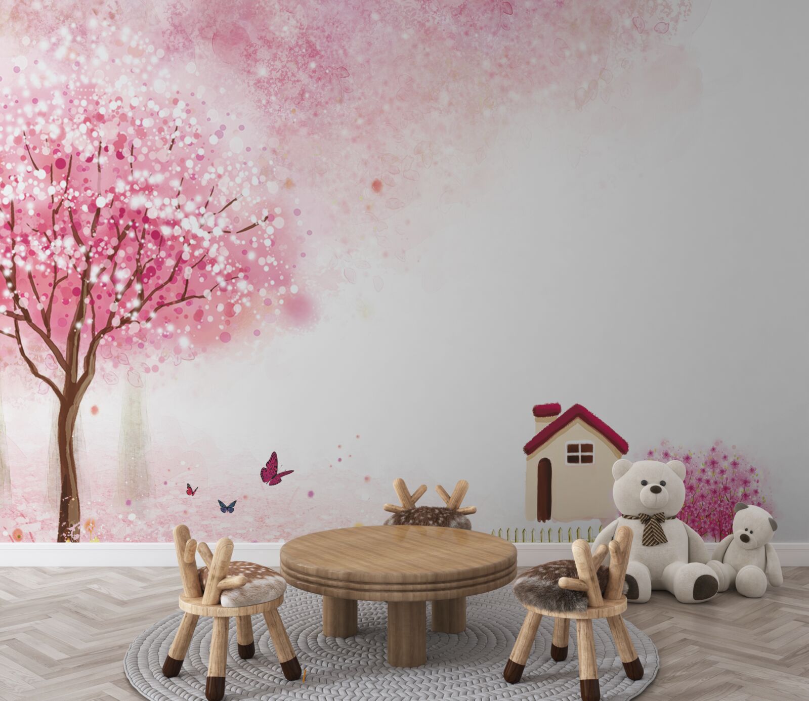 Papier peint Maison de jardin de style japonais