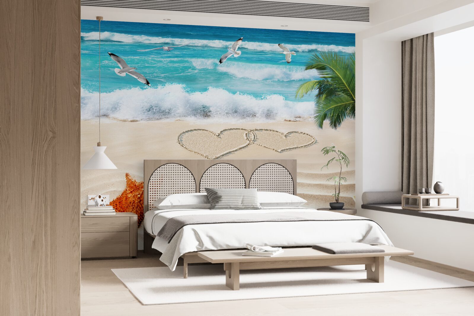 Papier peint plage de sable tropical