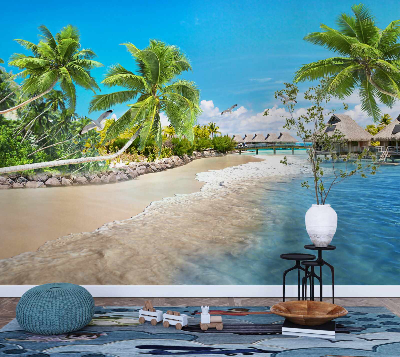 Papier peint gazebos maritimes sur l'eau