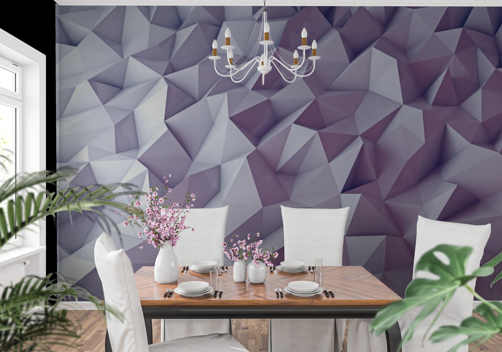 Papier peint abstractions de gradients en forme de triangles