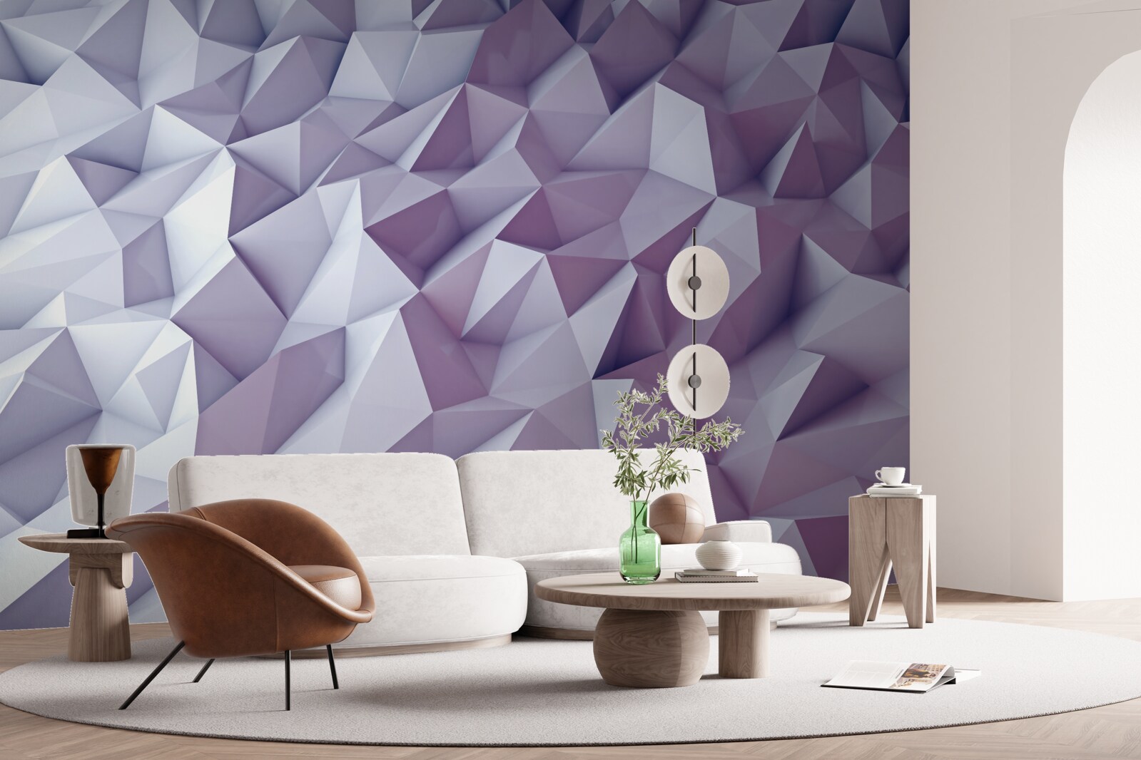 Papier peint abstractions de gradients en forme de triangles