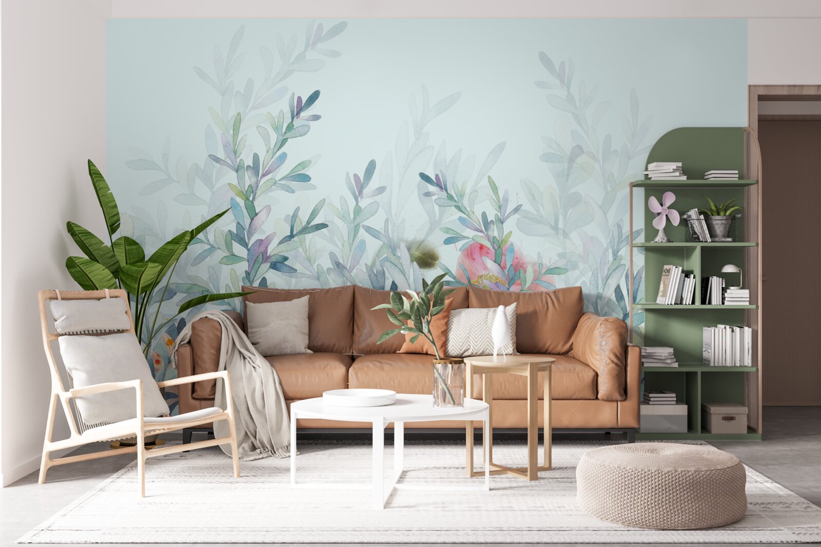 Papier peint jardin de fleurs sauvage