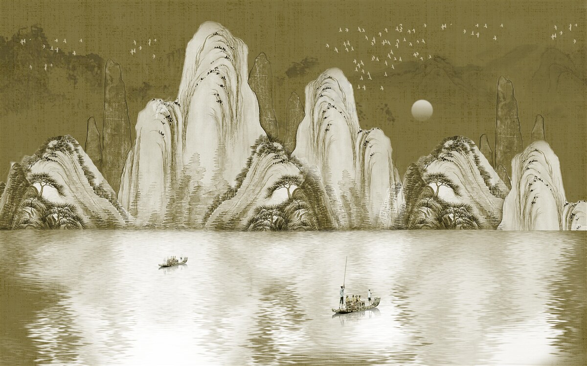 Papier peint chant des pêcheurs le soir