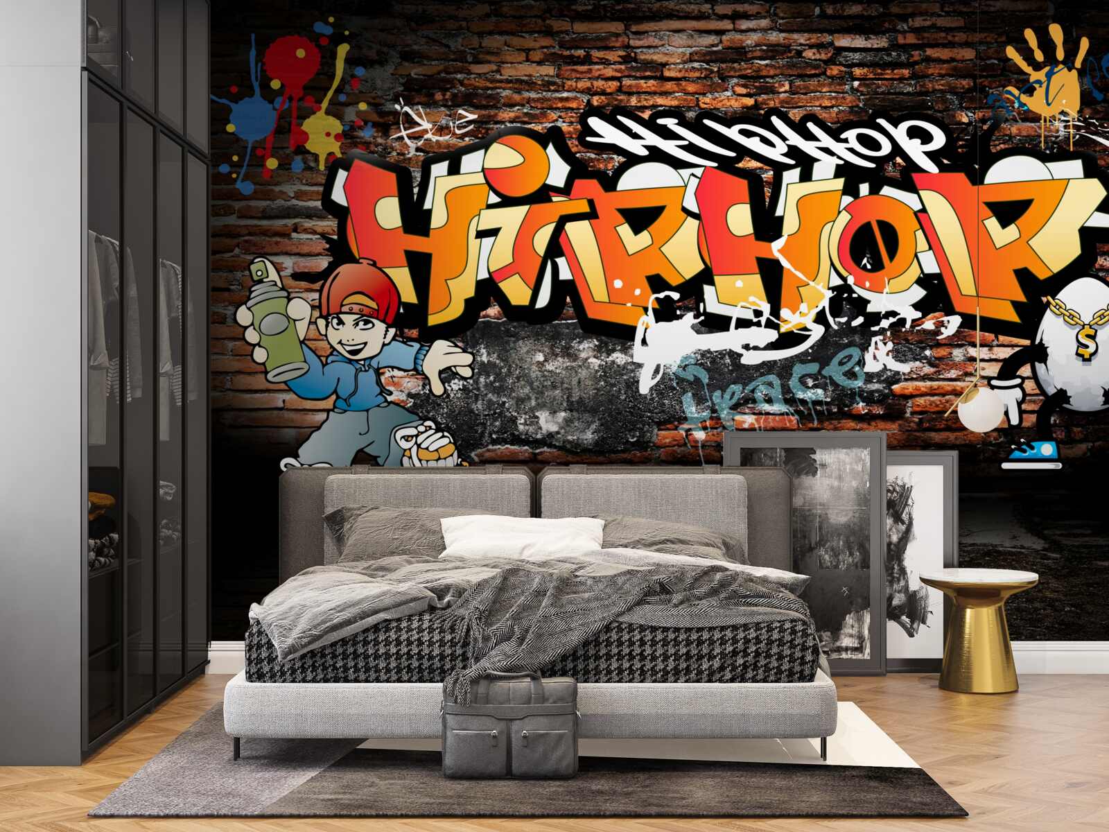 Papier peint hiphop graffiti
