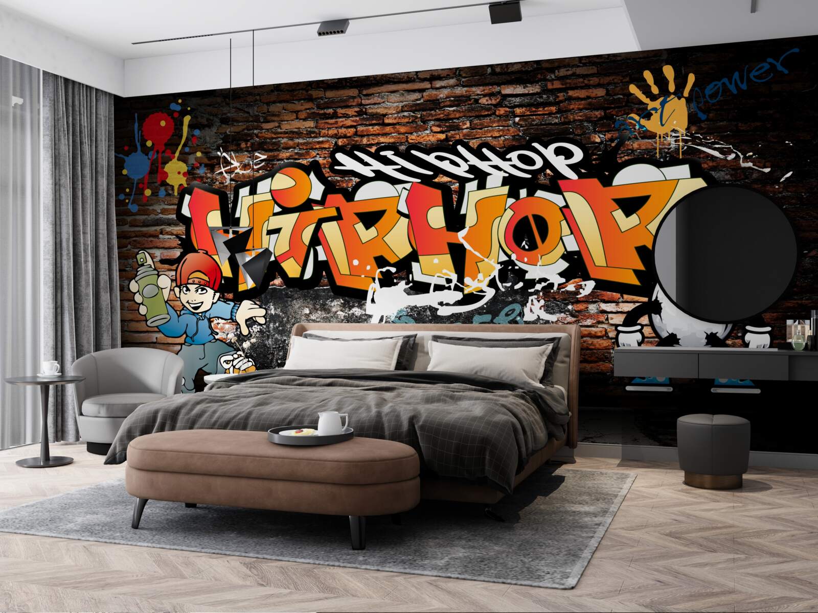 Papier peint hiphop graffiti
