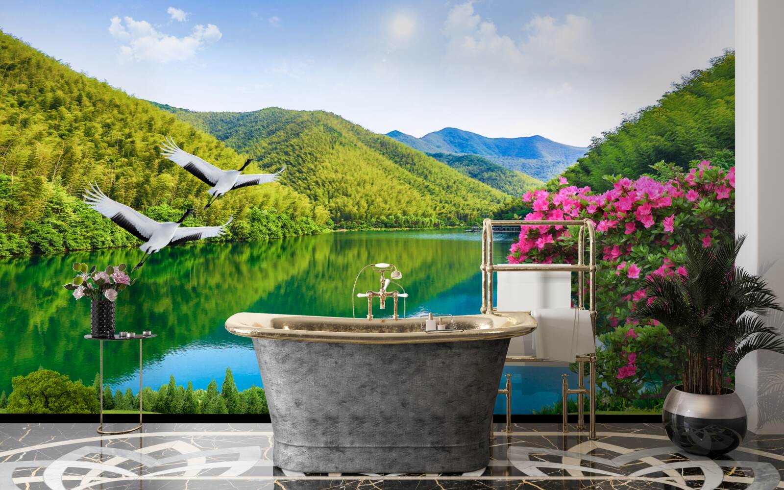 Papier peint la beauté enchanteresse des montagnes d'été