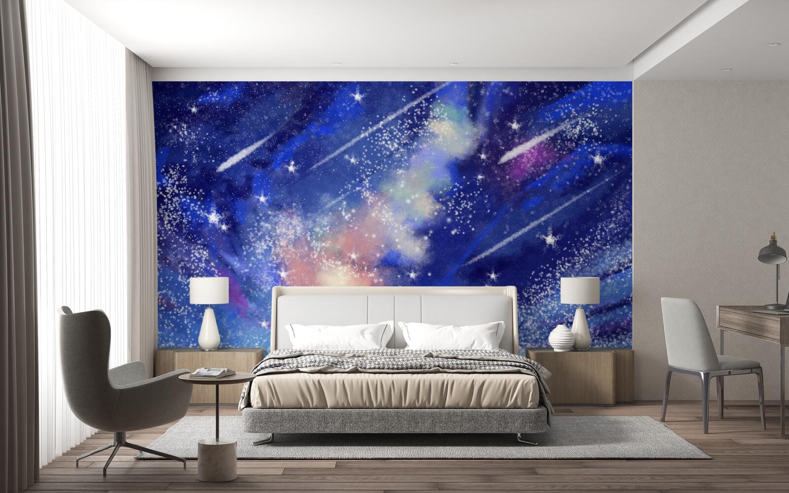 Papier peint ciel bleu nocturne