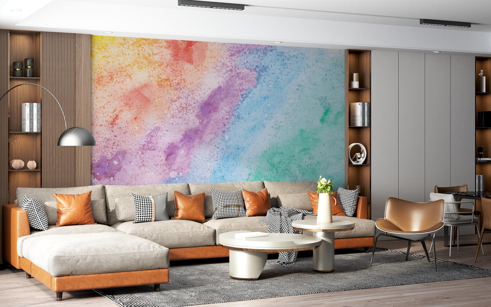 Papier peint sable en couleurs vives