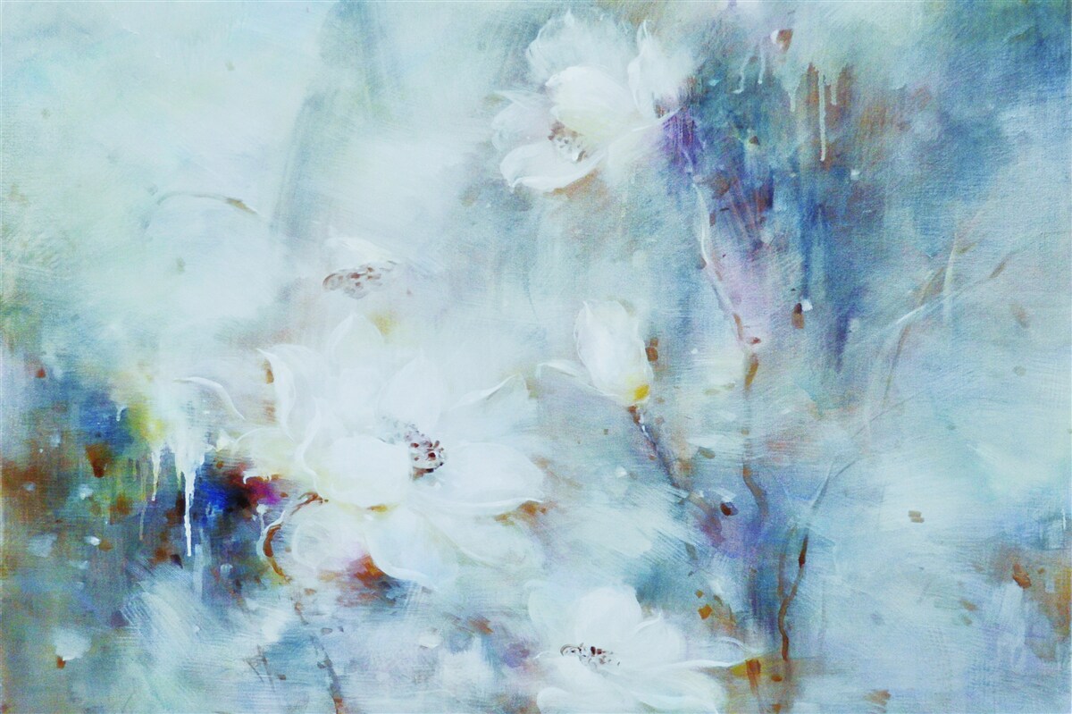 Papier peint désordre floral à l'aquarelle