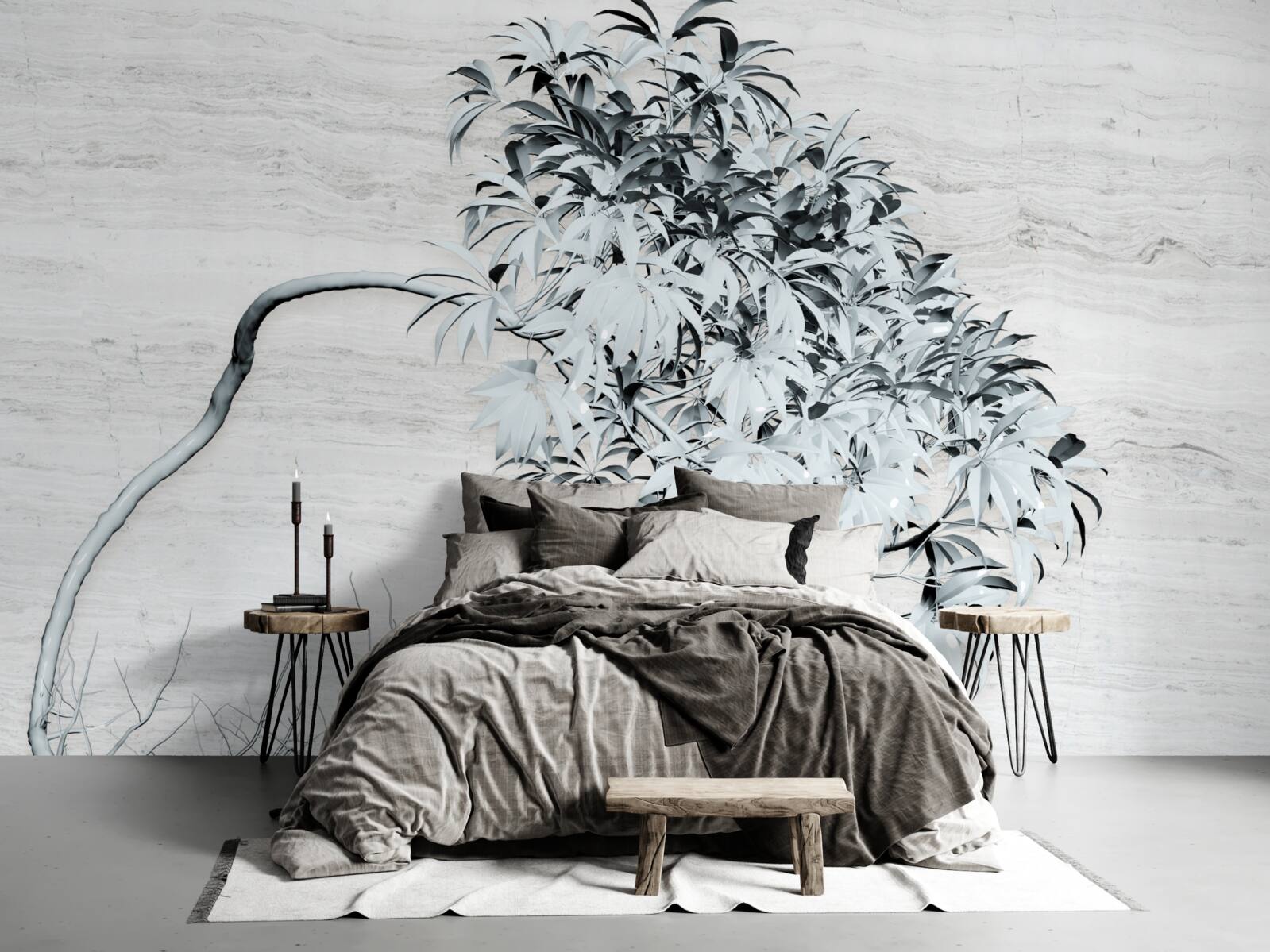 Papier peint un arbre seul dans le vent