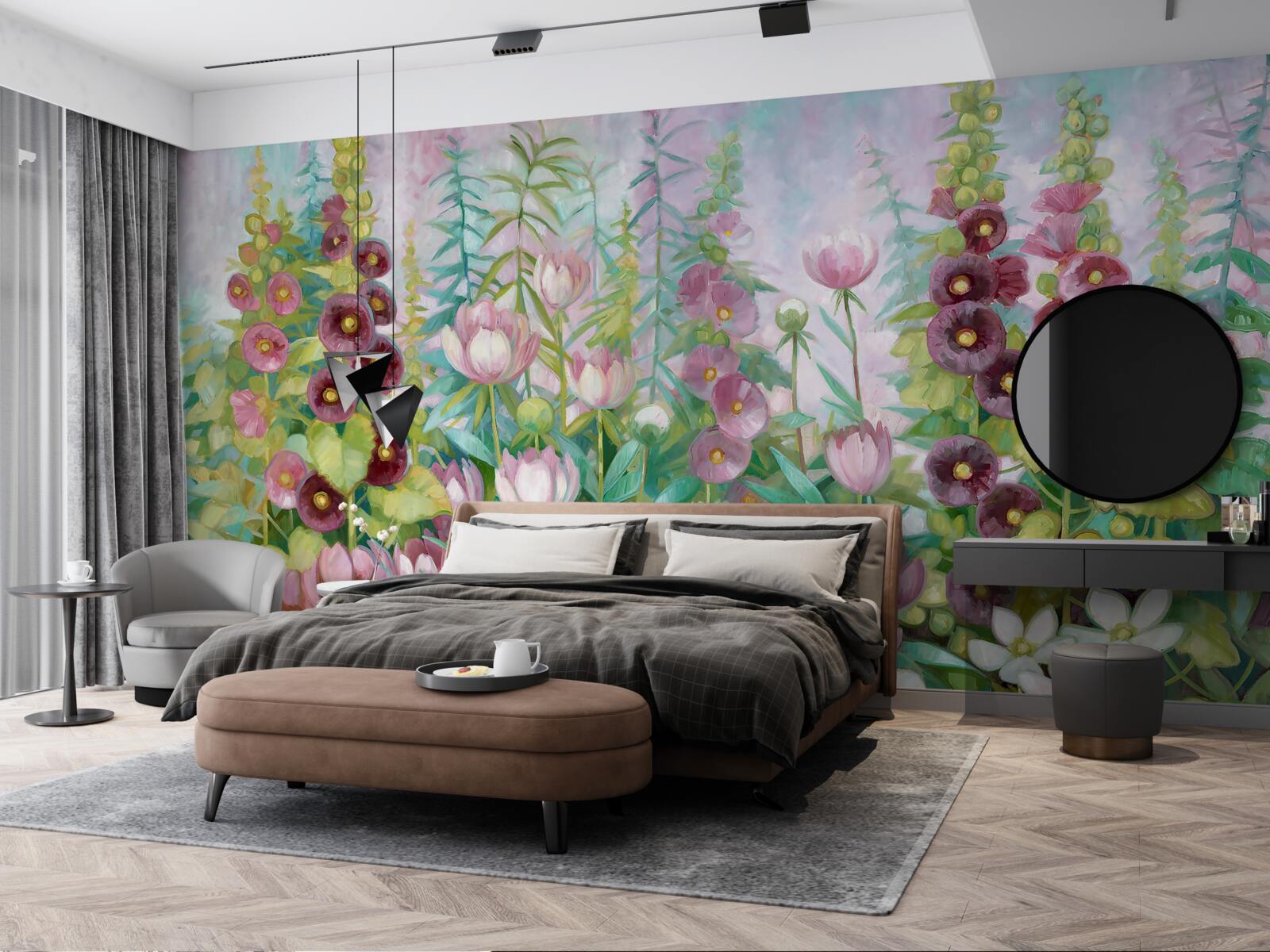 Papier peint Un monde de fleurs forestières