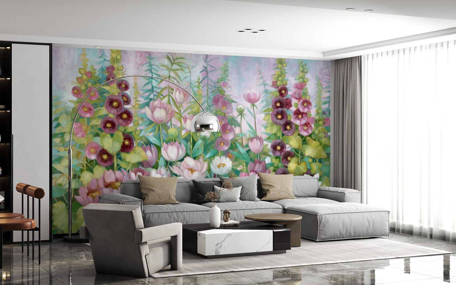 Papier peint Un monde de fleurs forestières