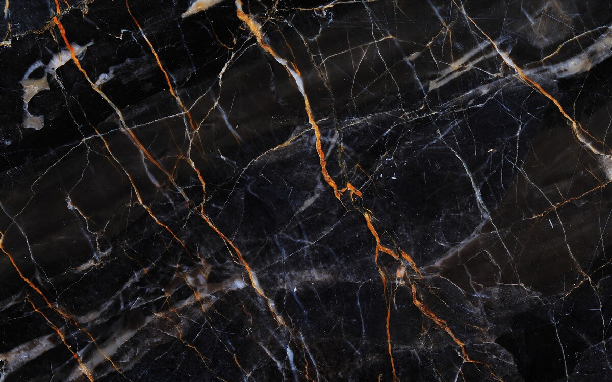 Papier peint marbre noir exquis avec accessoires
