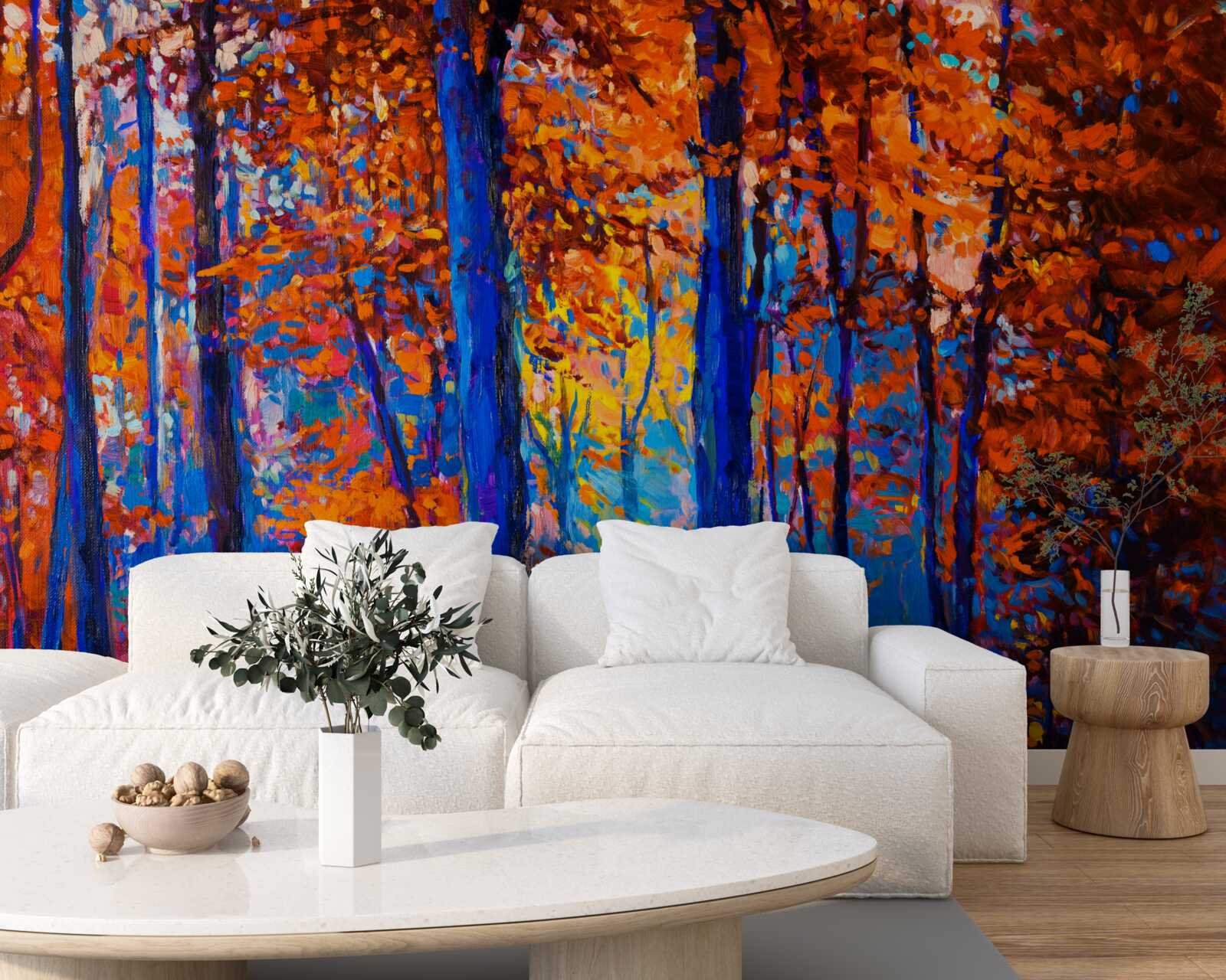 Papier peint contraste des couleurs dans la forêt en automne