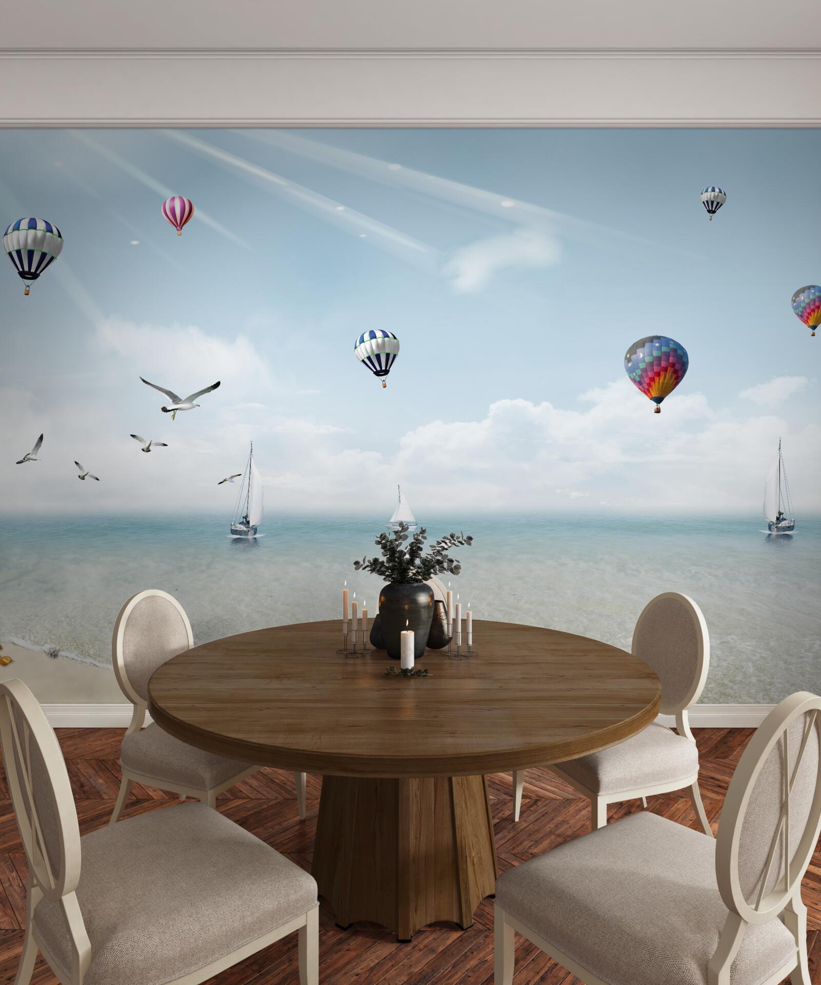 Papier peint une mer de ballons
