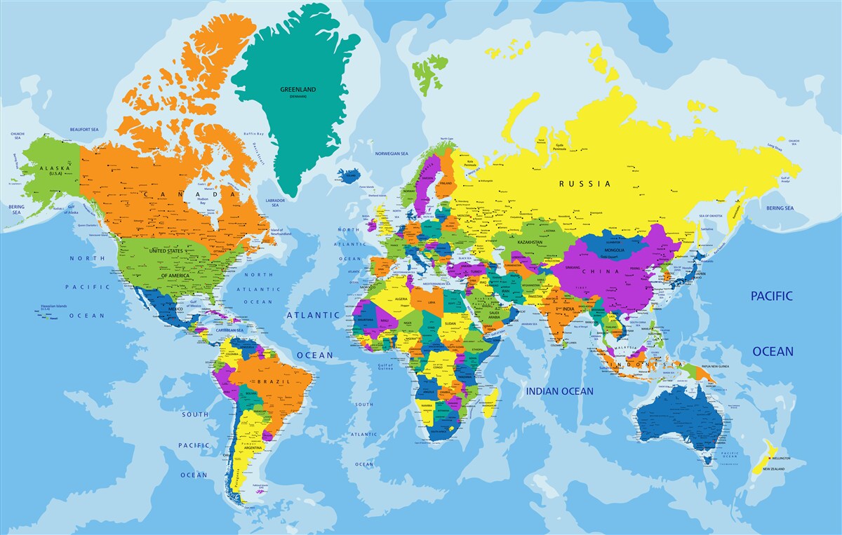 Papier peint Le schéma géopolitique mondial