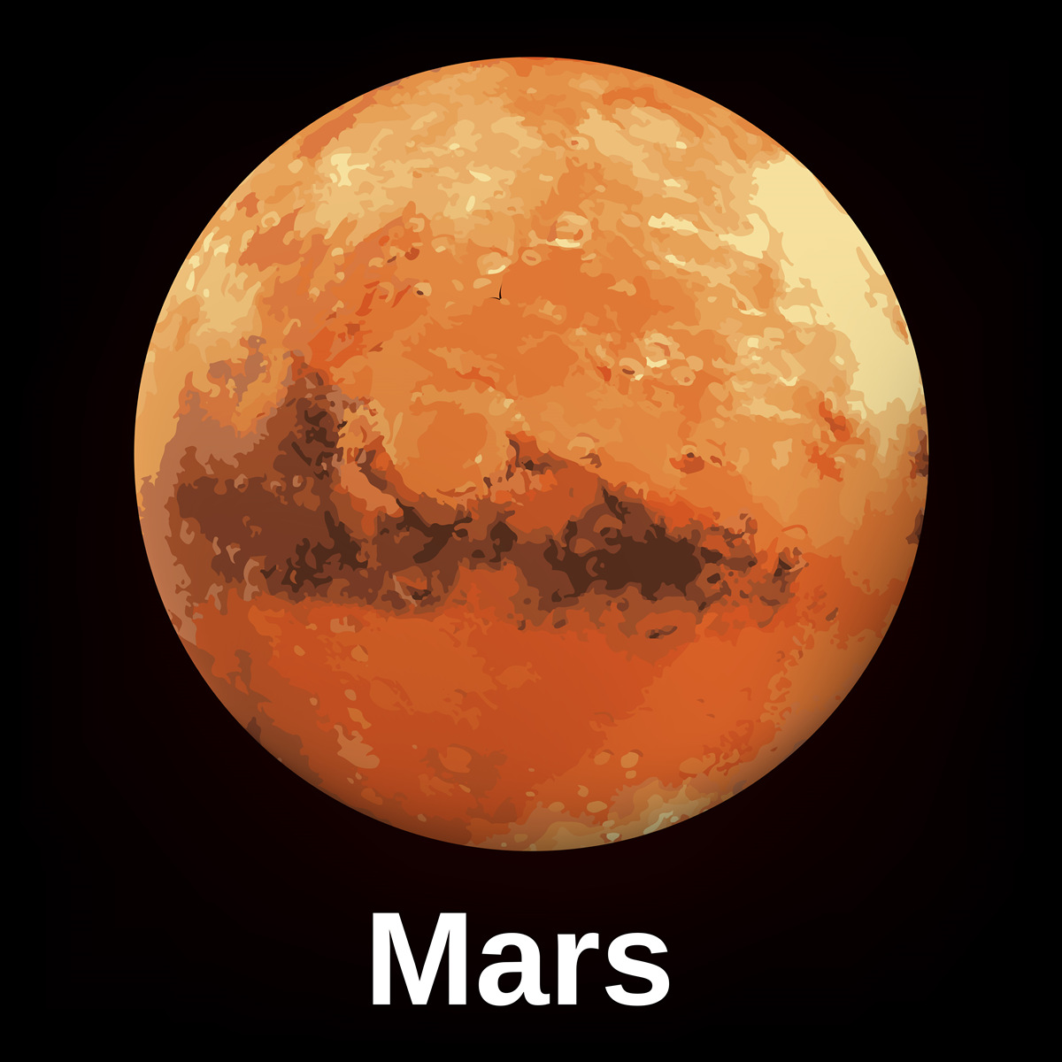 Papier peint la planète mars vue de plus près