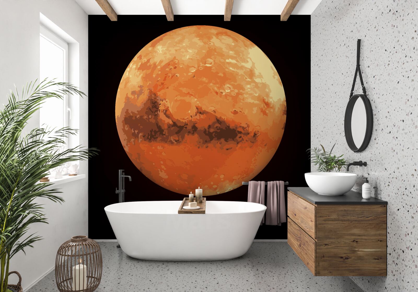 Papier peint la planète mars vue de plus près