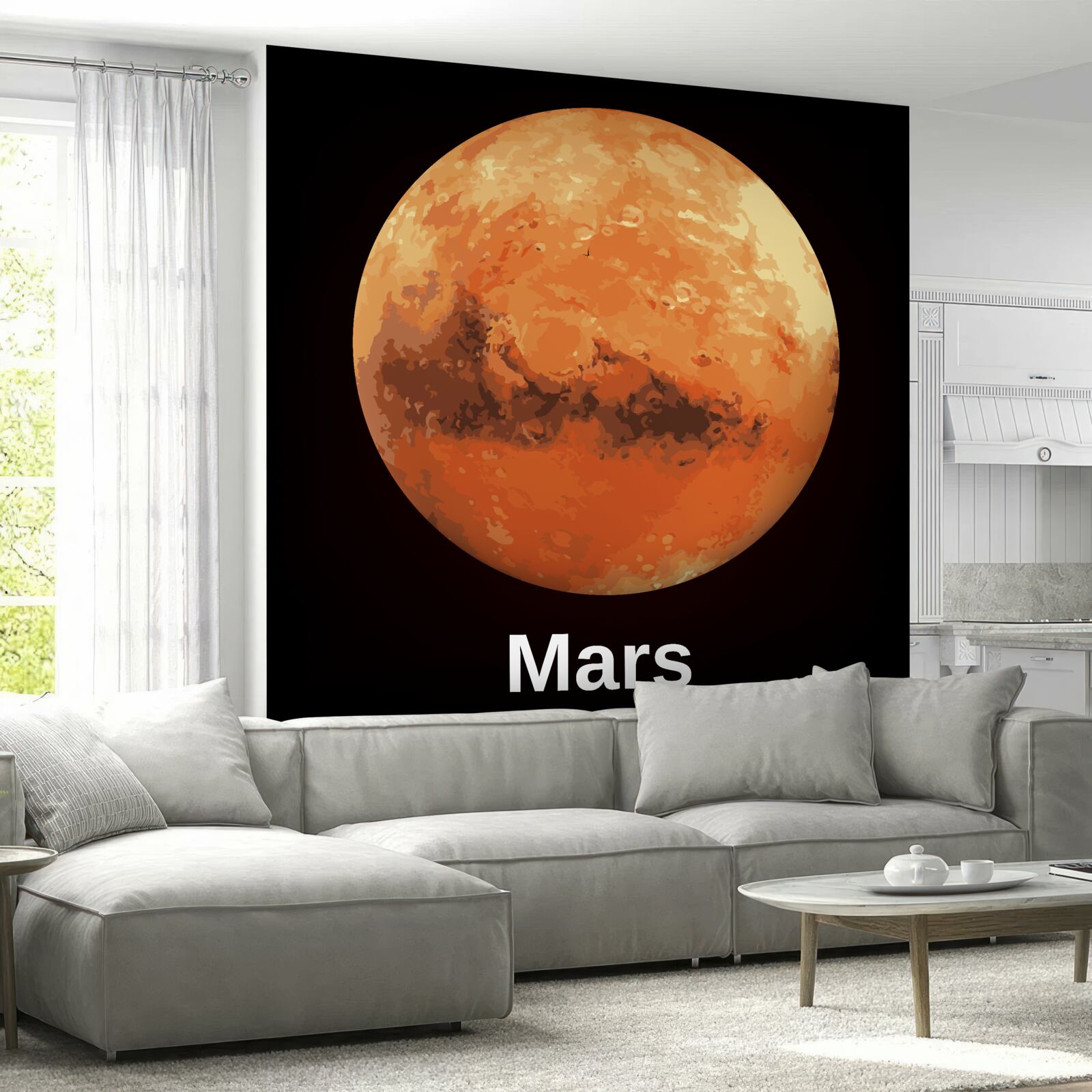 Papier peint la planète mars vue de plus près