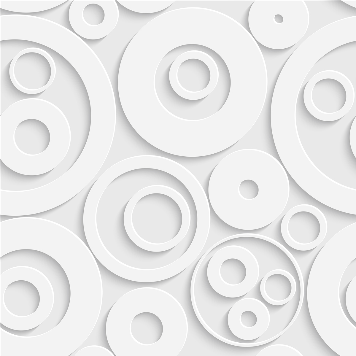 Papier peint cercles blancs abstraits