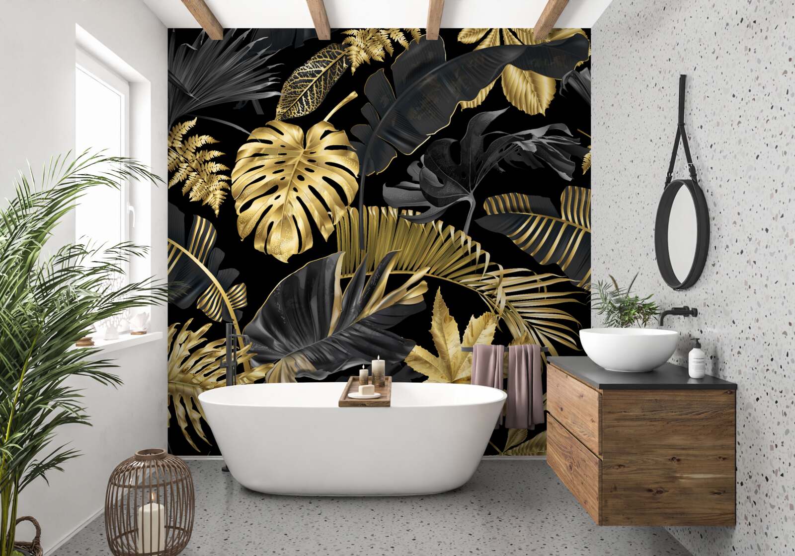 Papier peint les feuilles des arbres sont noires et brunes