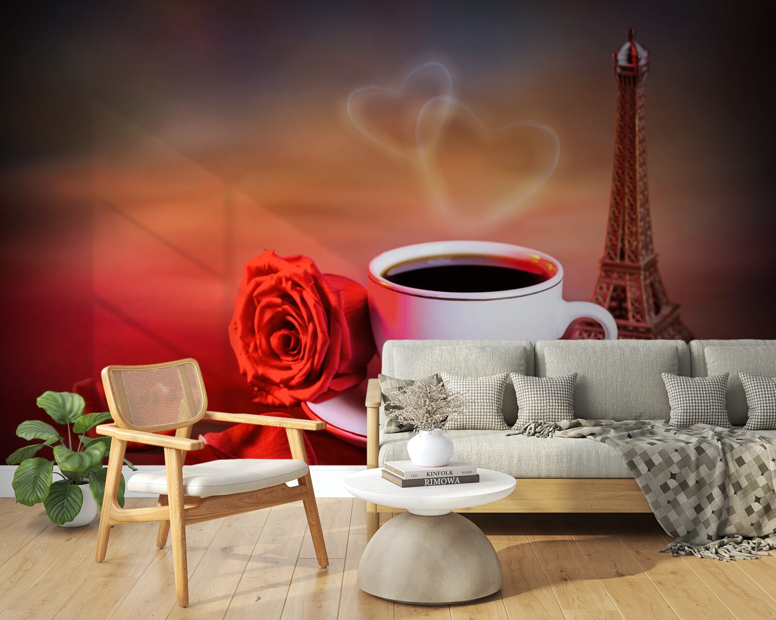 Papier peint le romantisme du matin français