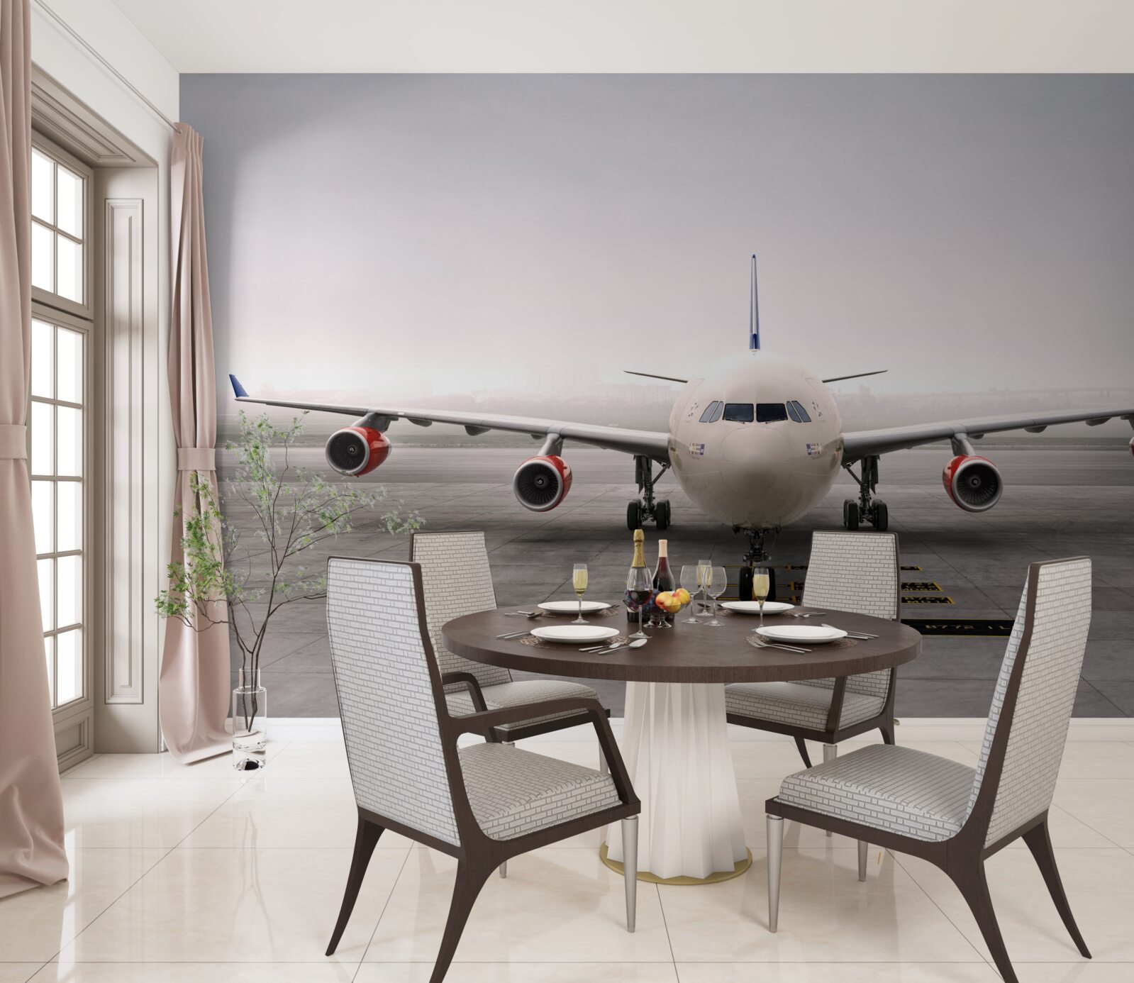 Papier peint avions sur la piste