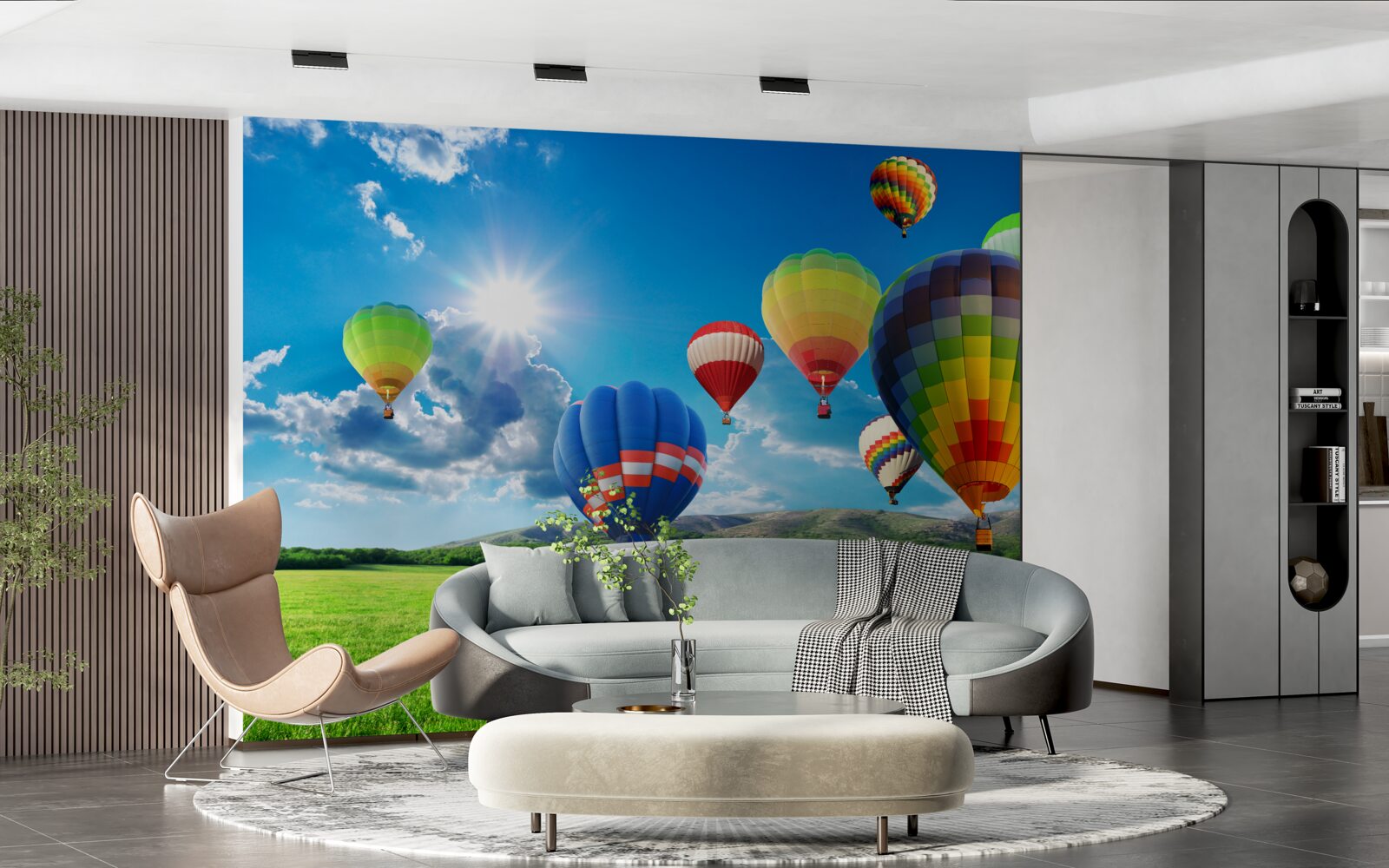 Papier peint des ballons aux couleurs vives