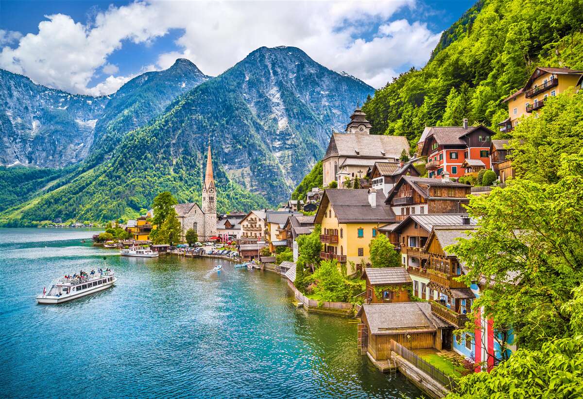 Papier peint l'incroyable hallstatt en autriche