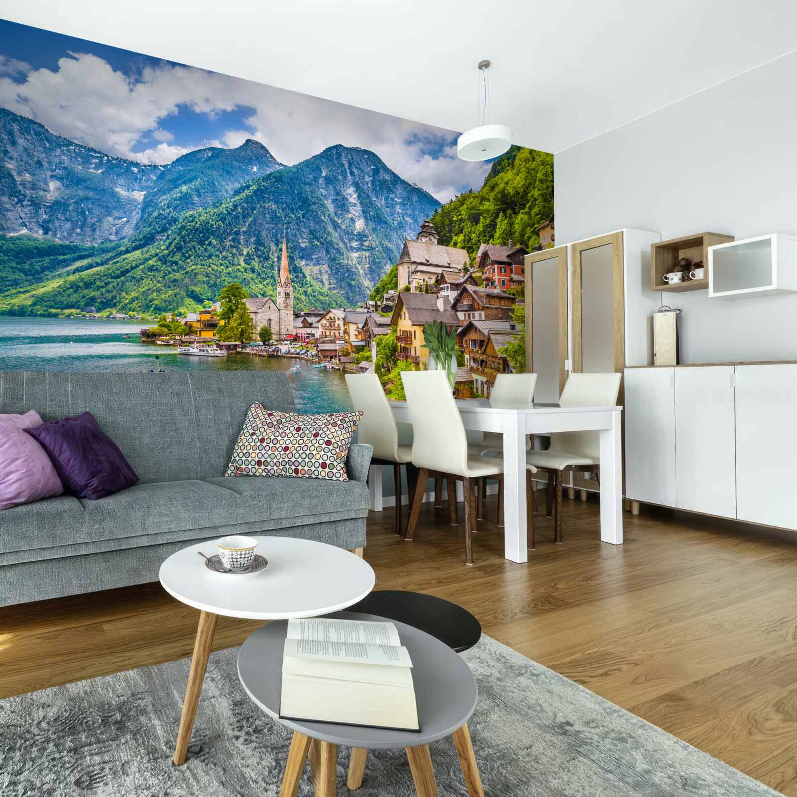 Papier peint l'incroyable hallstatt en autriche