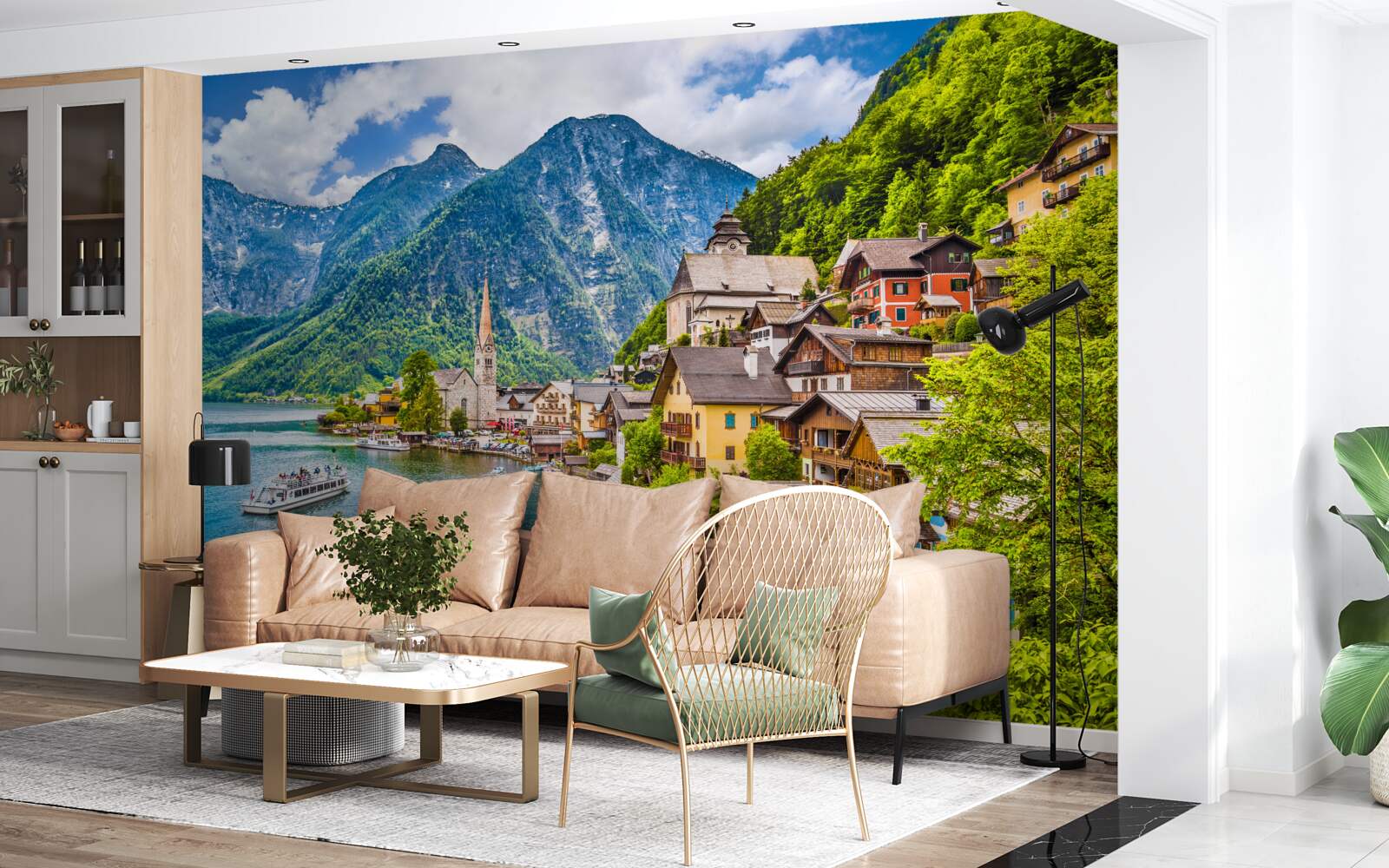 Papier peint l'incroyable hallstatt en autriche