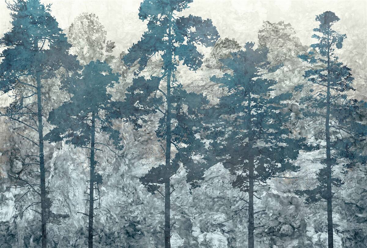Papier peint les couronnes et les cimes des arbres avec des feuilles